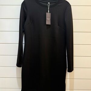 Sampeel Simplicity Classic Black Long Sleeve Black Dress